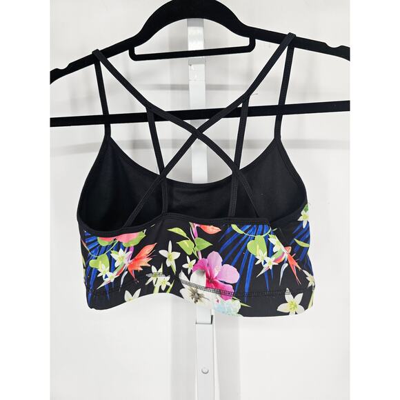 SO Intimates Womens Sz L Strappy Bralette Bra Colorful Floral Print - Picture 2 of 3